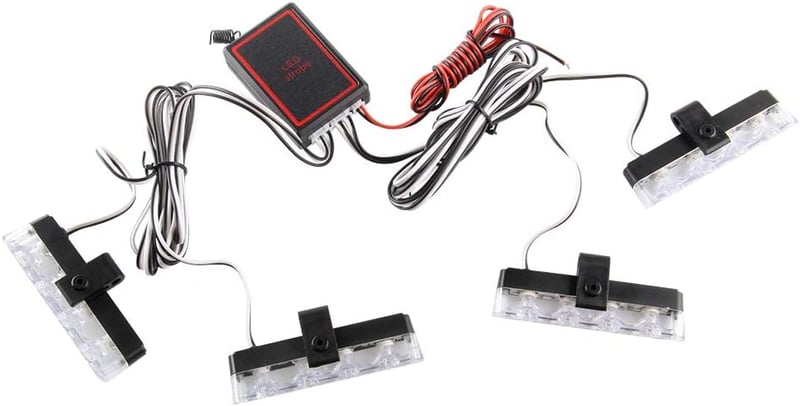 yifengshun 4in1 LED Jelzőlámpa DC12V Vezeték Nélküli Távirányító Sárga Fehér