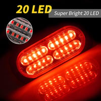 yifengshun 4x20 LED vörös-kék vészvilágítás 18 módú stroboszkóp távirányítóval autóhoz 9