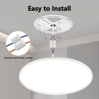 YIFMOO 40W LED stropné svietidlo ploché ultratenké okrúhle biele s diaľkovým ovládaním stmievateľné 50 cm 3000-6500K obývačka spálňa 6