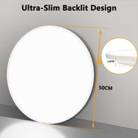 YIFMOO 40W LED stropné svietidlo ploché ultratenké okrúhle biele s diaľkovým ovládaním stmievateľné 50 cm 3000-6500K obývačka spálňa 2