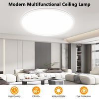 YIFMOO 40W LED stropné svietidlo ploché ultratenké okrúhle biele s diaľkovým ovládaním stmievateľné 50 cm 3000-6500K obývačka spálňa 8