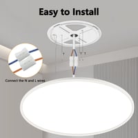 YIFMOO 50W LED stropné svietidlo, stmievateľné, Ø60 cm, s diaľkovým ovládaním, 3000-6500K, ultratenké, okrúhle, biele, do obývačky, spálne, kancelárie 6