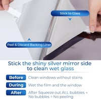 Folie Oglindă YIGeyi, Folie Autocolantă de Protecție Solară pentru Geamuri, Folie de Umbrire, Protecție Termică, Filtru UV 99%, Folie de Izolare Termică Interior, Negru-Argintiu, 60x200 cm 4