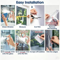 Folie Oglindă YIGeyi, Folie Autocolantă de Protecție Solară pentru Geamuri, Folie de Umbrire, Protecție Termică, Filtru UV 99%, Folie de Izolare Termică Interior, Negru-Argintiu, 60x200 cm 9