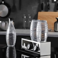 Suport Sticle SodaStream YIGII - Oțel Inoxidabil Negru Mat, Stativ pentru Blatul de Bucătărie, Structură Ușoară, 30 cm Înălțime 4