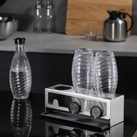 Suport Sticle SodaStream YIGII - Oțel Inoxidabil Negru Mat, Stativ pentru Blatul de Bucătărie, Structură Ușoară, 30 cm Înălțime 5