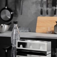 Suport Sticle SodaStream YIGII - Oțel Inoxidabil Negru Mat, Stativ pentru Blatul de Bucătărie, Structură Ușoară, 30 cm Înălțime 7
