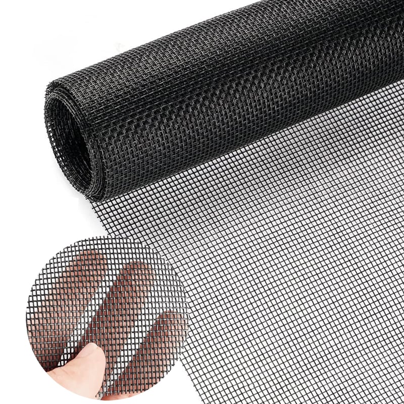 Yiichiy Sieťka proti hmyzu na metre, zo sklenených vlákien, 120 x 250 cm, čierna, strihateľná, na okná, strešné okná a terasové dvere, náhradná sieťka