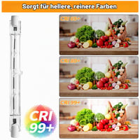 Bec halogen liniar YIIFELL R7S 118 mm 500W J118, 7000LM, 2800K, AC 220-240V, reglabil, pentru lămpi de lucru, proiectoare de șantier, set 8 bucăți 4