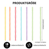 YiJiuBa višekratne plastične slamke, 50 komada - perive u perilici posuđa, čvrste slamke za smoothie, sokove, koktele i tople napitke 2