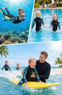 Costum de neopren pentru copii Yikayin de 2,5 mm, lungime întreagă, pentru băieți și fete, ideal pentru înot, snorkeling, surfing și SUP 2