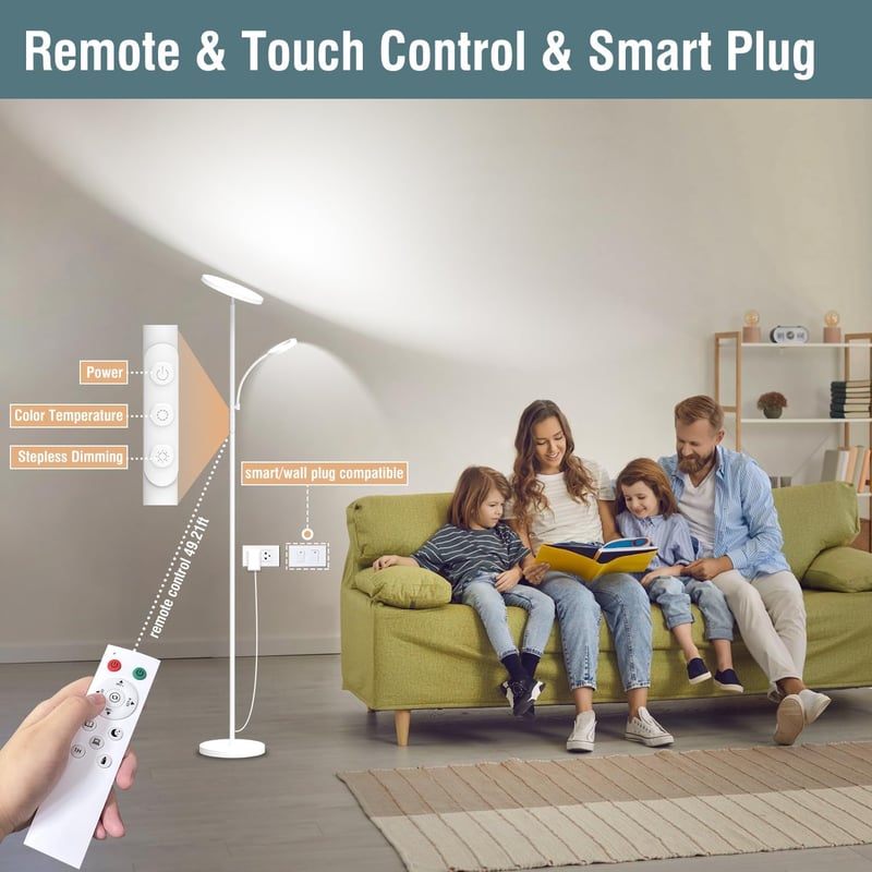 Yikuneng 42W LED Dimmer Állólámpa 3700LM Távirányítóval Hálószobához