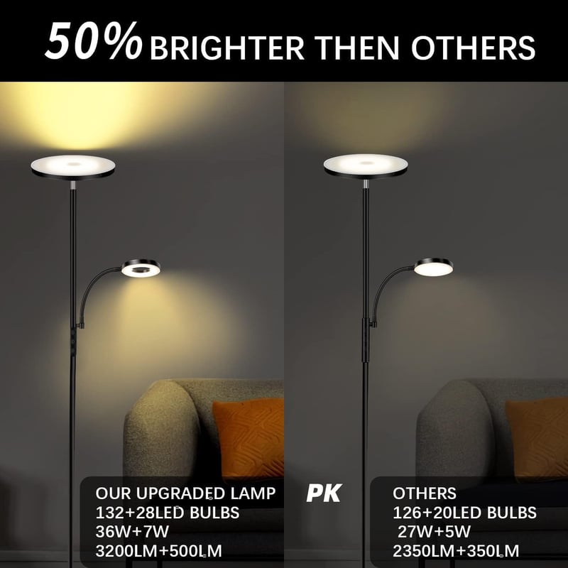Yikuneng 42W LED Dimmer Állólámpa 3700LM Távirányítóval Hálószobához