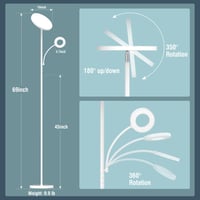 Yikuneng 42W LED Dimmer Állólámpa 3700LM Távirányítóval Hálószobához 3