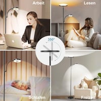 Yikuneng 42W Modern Állólámpa Olvasólámpával - 4200LM LED, Állítható Színhőmérséklet, Fokozatmentes Fényerő, Távirányítós, Nappali, Hálószob 6
