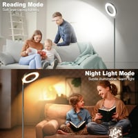 Yikuneng RGB LED Állólámpa 42W - Kétoldalas Modern Világítás Távirányítóval, Színváltós, Fényerőszabályozható, 2700K-6500K Érintésvezérelt O 6