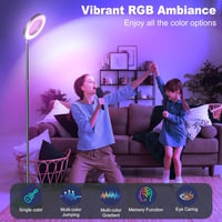 Yikuneng RGB LED Állólámpa 42W - Kétoldalas Modern Világítás Távirányítóval, Színváltós, Fényerőszabályozható, 2700K-6500K Érintésvezérelt O 5