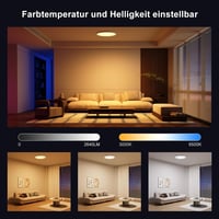 YiLaie LED mennyezeti lámpa távirányítóval fényerőszabályozható RGB 24W 30 cm 2700 lm IP44 vízálló 3000-6500K fürdőszoba 2 db 4