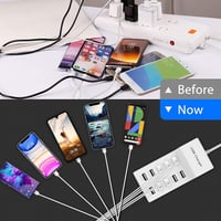 Yili House 10 Portos USB Töltőállomás 40W - Okostelefonokkal Kompatibilis Többfunkciós Töltő iPhone/Samsung/Xiaomi Készülékekhez, Kompakt Ki 3