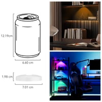 Iluminat LED pentru dulap Yiliaw fără fir, reîncărcabil prin USB, iluminare pentru blatul de bucătărie, lămpi magnetice cu telecomandă, RGB cu 3 culori, alb, 6 bucăți 7