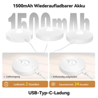 Iluminat LED pentru dulap Yiliaw fără fir, reîncărcabil prin USB, iluminare pentru blatul de bucătărie, lămpi magnetice cu telecomandă, RGB cu 3 culori, alb, 6 bucăți 5
