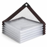 YILUFACAI Prozirna vodootporna cerada s ušicama – 3 x 1 m, prozirna PVC zaštitna folija za vanjsku upotrebu 1
