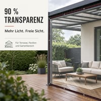 YILUFACAI Prozirna vodootporna cerada s ušicama – 3 x 1 m, prozirna PVC zaštitna folija za vanjsku upotrebu 2