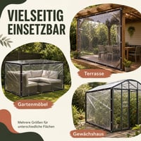 YILUFACAI Prozirna vodootporna cerada s ušicama – 3 x 1 m, prozirna PVC zaštitna folija za vanjsku upotrebu 6