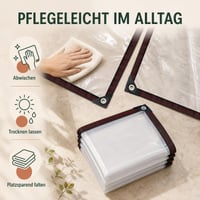 YILUFACAI Prozirna vodootporna cerada s ušicama – 3 x 1 m, prozirna PVC zaštitna folija za vanjsku upotrebu 7