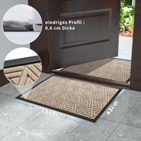 Yimobra vonkajšia vstupná rohožka vodeodolná ľahko čistiteľná odolná predložka pred dvere 120x80 cm svetlobéžová 2