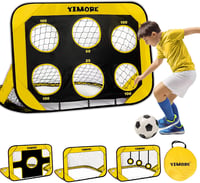 YIMORE Gyerek Pop-Up Futballkapu Hordtáskával, 4 Módos Kültéri Beltéri Focilabda Kapu 6-12 Év 1