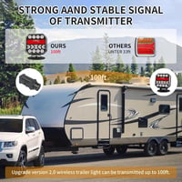 Yinaolan Mágneses Vezeték Nélküli LED Hátsó Lámpa Szett 12V/24V Bluetooth 6