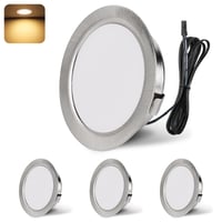 Spot LED încastrat YindaLux 4x, 12V DC, Nichel, 3W, 3000K, Reglabil, Decupaj 55-58mm 1