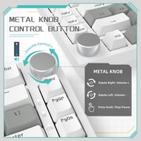 YINDIAO Ajazz AK820 Mechanikus Gamer Billentyűzet, 75% ANSI Elrendezés, Cserélhető Red Switch, Hangerőszabályzó Gombbal, PC/Mac Kompatibilis 3