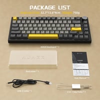 YINDIAO AK820 Mechanikus Gaming Billentyűzet 75% 82 Gombos Hot Swap RGB Világítás PC Mac Kompatibilis Szürke 9