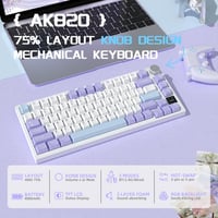 YINDIAO AK820PRO Mechanikus Gaming Billentyűzet TFT Kijelzővel, Vezeték Nélküli 2.4G/Bluetooth, 75% Layout, RGB Háttérvilágítás 2