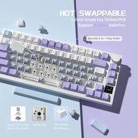 YINDIAO AK820PRO Mechanikus Gaming Billentyűzet TFT Kijelzővel, Vezeték Nélküli 2.4G/Bluetooth, 75% Layout, RGB Háttérvilágítás 5