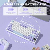 YINDIAO AK820PRO Mechanikus Gaming Billentyűzet TFT Kijelzővel, Vezeték Nélküli 2.4G/Bluetooth, 75% Layout, RGB Háttérvilágítás 7
