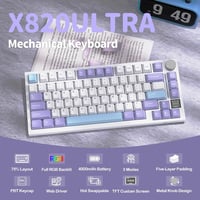 YINDIAO ATTACK SHARK X820 mechanikus billentyűzet TFT kijelzővel, 75% ANSI, lila 2