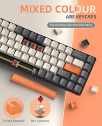 YINDIAO K68 60% Vezeték Nélküli Mechanikus Gaming Billentyűzet, Bluetooth 5.0/2.4GHz, 68 Gombos Kompakt Mini Billentyűzet Hot Swap Funkcióva 7