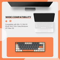 YINDIAO T8 60% Mechanikus Gaming Billentyűzet 68 Gomb TKL Brown Switch RGB 7