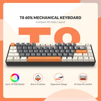 YINDIAO T8 60% Mechanikus Gaming Billentyűzet 68 Gomb TKL Brown Switch RGB 2