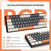 YINDIAO T8 60% Mechanikus Gaming Billentyűzet 68 Gomb TKL Brown Switch RGB 3