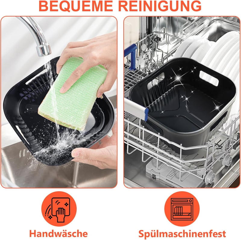 YINGRACE 20 cm szilikon forma légfriteusz XL 2 db Philips Cosori kompatibilis