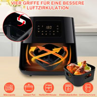 YINGRACE 20 cm szilikon forma légfriteusz XL 2 db Philips Cosori kompatibilis 4