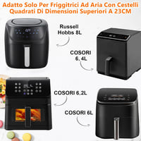 YINGRACE szilikon légsütő tálca COSORI/Russell Hobbs készülékekhez – 23 cm, 2 db 2