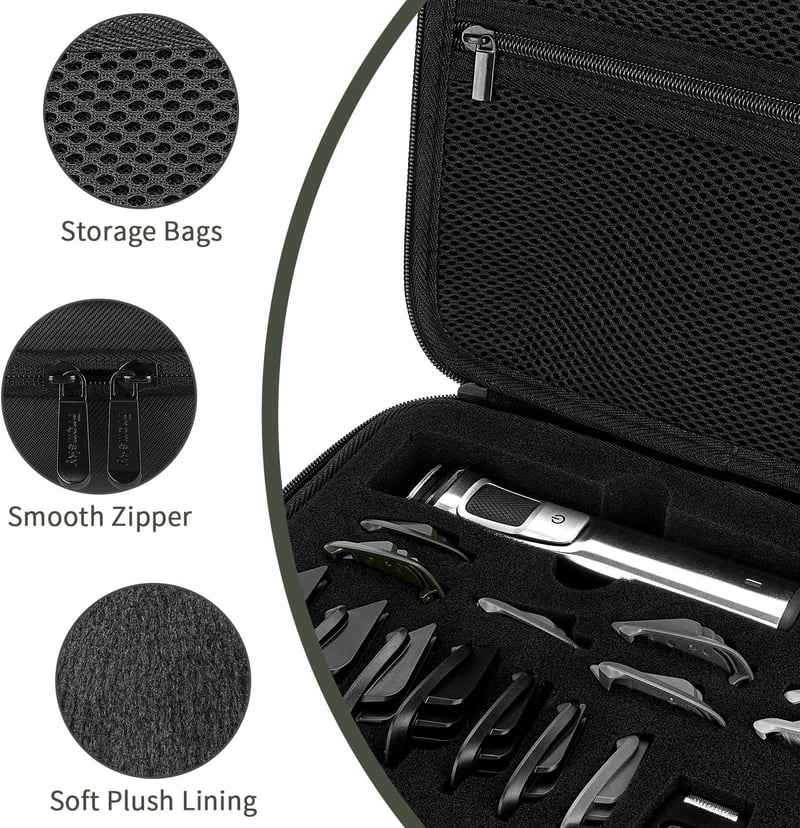 Yinke Kemény Utazótok Philips Multigroom Series 7000 Borotvához - Kompatibilis MG7745/15, MG7736/25, MG7785/20 Modellekkel, Fekete
