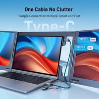 Yinker 15,6" FHD hordozható laptop monitor, 360° forgatható, 3 képernyős bővítés 2