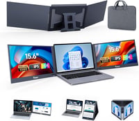 Yinker 15,6" FHD hordozható laptop monitor, 360° forgatható, 3 képernyős bővítés 1