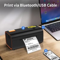 Yinleader 4x6 Bluetooth Termal Címkenyomtató DHL, Amazon, FedEx, UPS Kompatibilis 5